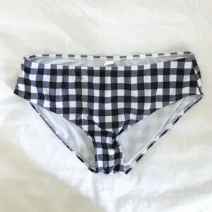 Buffalo Print Bikini Bottoms Black White M